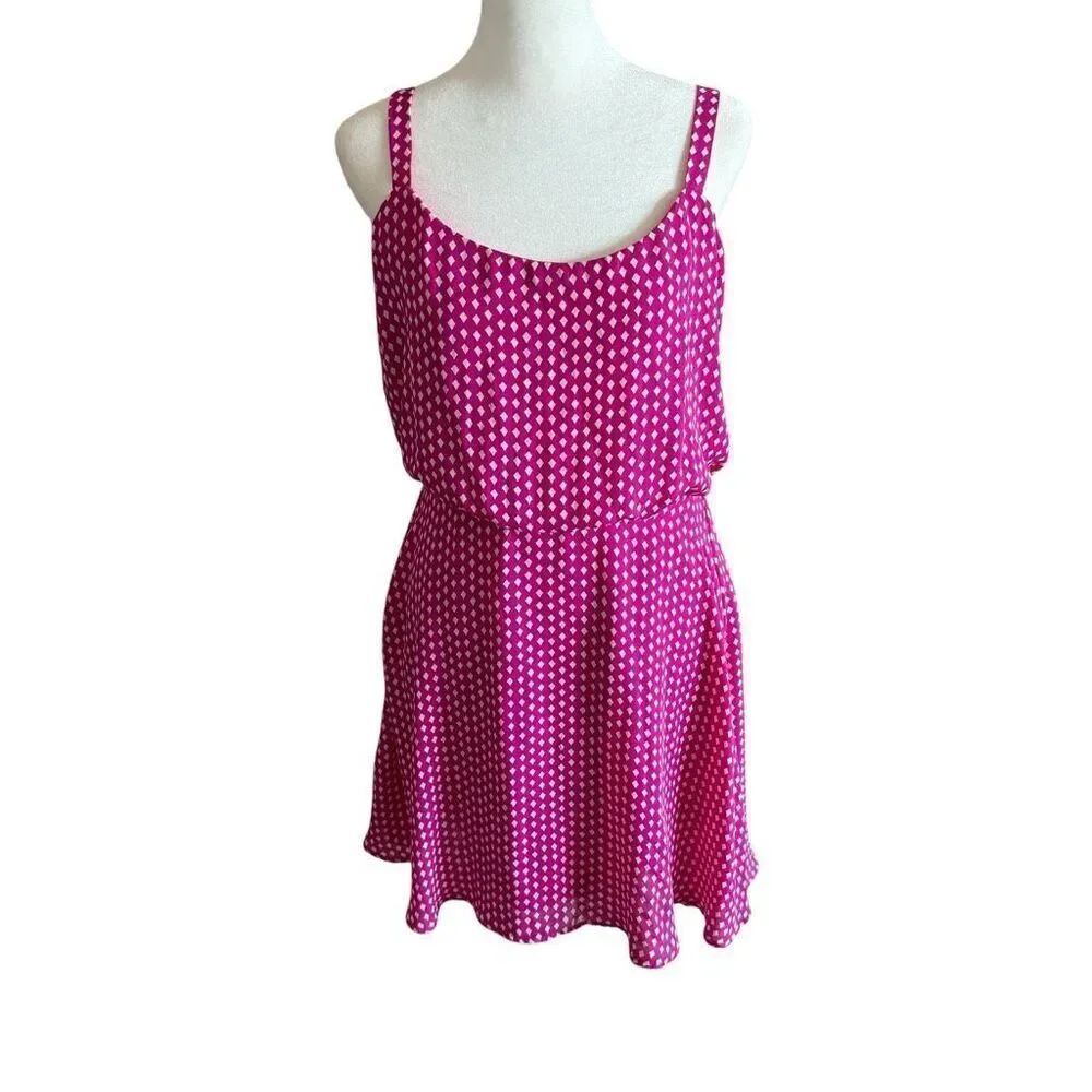 BeBop pink geometric skater dress size medium